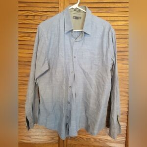 Eddie Bauer long-sleeve button-down chambray shirt Mens Size Large